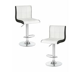 Набор 2 шт Стул барный DOBRIN CANDY, бело-чёрный, Вариант: бело-чёрный | Интернет магазин мебели и декора LifeDekor