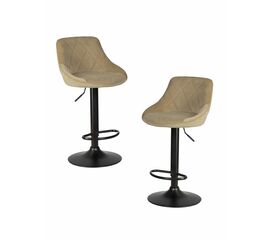 Набор 2 шт Стул барный DOBRIN LOGAN BLACK, мокко велюр (MJ9-9), Вариант: мокко велюр (MJ9-9) | Интернет магазин мебели и декора LifeDekor