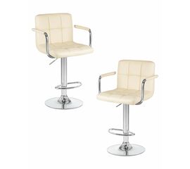 Набор 2 шт Стул барный DOBRIN KRUGER ARM, кремовый, Вариант: кремовый | Интернет магазин мебели и декора LifeDekor