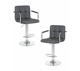 Набор 2 шт Стул барный DOBRIN KRUGER ARM, серый, Вариант: серый | Интернет магазин мебели и декора LifeDekor