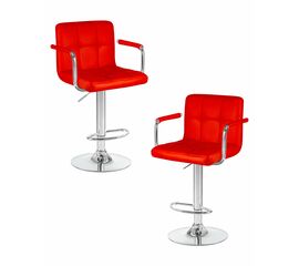 Набор 2 шт Стул барный DOBRIN KRUGER ARM, красный, Вариант: красный | Интернет магазин мебели и декора LifeDekor