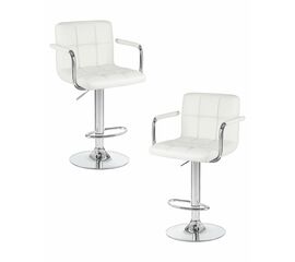 Набор 2 шт Стул барный DOBRIN KRUGER ARM, белый, Вариант: белый | Интернет магазин мебели и декора LifeDekor