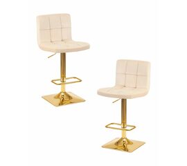 Набор 2 шт Стул барный DOBRIN GOLDIE, бежевый велюр (MJ9-10), Вариант: бежевый велюр (MJ9-10) | Интернет магазин мебели и декора LifeDekor