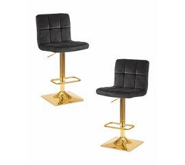 Набор 2 шт Стул барный DOBRIN GOLDIE, черный велюр (MJ9-101), Вариант: черный велюр (MJ9-101) | Интернет магазин мебели и декора LifeDekor