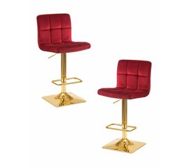Набор 2 шт Стул барный DOBRIN GOLDIE, бордовый велюр (MJ9-43), Вариант: бордовый велюр (MJ9-43) | Интернет магазин мебели и декора LifeDekor