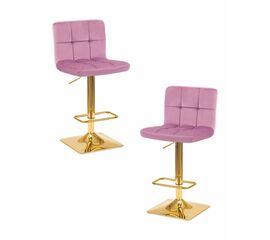 Набор 2 шт Стул барный DOBRIN GOLDIE, пудрово-сиреневый велюр (MJ9-52), Вариант: пудрово-сиреневый велюр (MJ9-52) | Интернет магазин мебели и декора LifeDekor