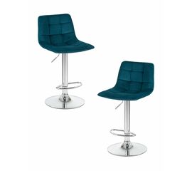 Набор 2 шт Стул барный DOBRIN TAILOR, морской волны велюр (MJ9-99), Вариант: морской волны велюр (MJ9-99) | Интернет магазин мебели и декора LifeDekor