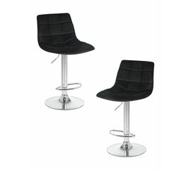Набор 2 шт Стул барный DOBRIN TAILOR, черный велюр (MJ9-101), Вариант: черный велюр (MJ9-101) | Интернет магазин мебели и декора LifeDekor
