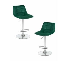 Набор 2 шт Стул барный DOBRIN TAILOR, зеленый велюр (MJ9-88), Вариант: зеленый велюр (MJ9-88) | Интернет магазин мебели и декора LifeDekor
