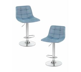 Набор 2 шт Стул барный DOBRIN TAILOR, пудрово-голубой велюр (MJ9-74), Вариант: пудрово-голубой велюр (MJ9-74) | Интернет магазин мебели и декора LifeDekor
