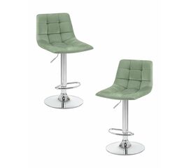 Набор 2 шт Стул барный DOBRIN TAILOR, пудрово-мятный велюр (MJ9-87), Вариант: пудрово-мятный велюр (MJ9-87) | Интернет магазин мебели и декора LifeDekor