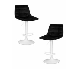Набор 2 шт Стул барный DOBRIN TAILOR WHITE, черный велюр (MJ9-101), Вариант: черный велюр (MJ9-101) | Интернет магазин мебели и декора LifeDekor