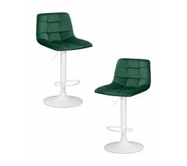 Набор 2 шт Стул барный DOBRIN TAILOR WHITE, зеленый велюр (MJ9-88), Вариант: зеленый велюр (MJ9-88) | Интернет магазин мебели и декора LifeDekor
