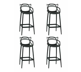 Набор 4 шт Стул барный DOBRIN MASTERS BAR, чёрный (B-03), Вариант: чёрный (B-03) | Интернет магазин мебели и декора LifeDekor