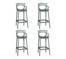 Набор 4 шт Стул барный DOBRIN MASTERS BAR, тёмно-серый (GR-04), Вариант: тёмно-серый (GR-04) | Интернет магазин мебели и декора LifeDekor
