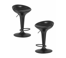 Набор 2 шт Стул барный DOBRIN BOMBA BLACK, чёрный, Вариант: чёрный | Интернет магазин мебели и декора LifeDekor