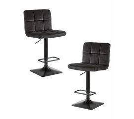 Набор 2 шт Стул барный DOBRIN DOMINIC, черный велюр (MJ9-101), Вариант: черный велюр (MJ9-101) | Интернет магазин мебели и декора LifeDekor