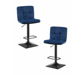 Набор 2 шт Стул барный DOBRIN DOMINIC, синий велюр (MJ9-117), Вариант: синий велюр (MJ9-117) | Интернет магазин мебели и декора LifeDekor