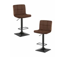 Набор 2 шт Стул барный DOBRIN DOMINIC, шоколадный велюр (MJ9-111), Вариант: шоколадный велюр (MJ9-111) | Интернет магазин мебели и декора LifeDekor