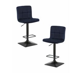 Набор 2 шт Стул барный DOBRIN DOMINIC, темно-синий велюр (MJ9-118), Вариант: темно-синий велюр (MJ9-118) | Интернет магазин мебели и декора LifeDekor