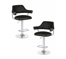 Набор 2 шт Стул барный DOBRIN CHARLY, чёрный, Вариант: чёрный | Интернет магазин мебели и декора LifeDekor