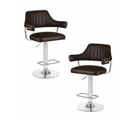 Набор 2 шт Стул барный DOBRIN CHARLY, коричневый, Вариант: коричневый | Интернет магазин мебели и декора LifeDekor