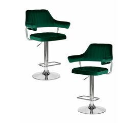 Набор 2 шт Стул барный DOBRIN CHARLY, зеленый велюр (MJ9-88), Вариант: зеленый велюр (MJ9-88) | Интернет магазин мебели и декора LifeDekor