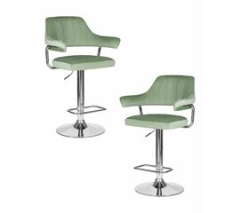 Набор 2 шт Стул барный DOBRIN CHARLY, пудрово-мятный велюр (MJ9-87), Вариант: пудрово-мятный велюр (MJ9-87) | Интернет магазин мебели и декора LifeDekor