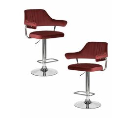 Набор 2 шт Стул барный DOBRIN CHARLY, винный велюр (MJ9-35), Вариант: винный велюр (MJ9-35) | Интернет магазин мебели и декора LifeDekor