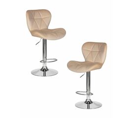 Набор 2 шт Стул барный DOBRIN BARNY, бежевый велюр (MJ9-10), Вариант: бежевый велюр (MJ9-10) | Интернет магазин мебели и декора LifeDekor