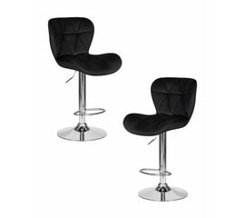 Набор 2 шт Стул барный DOBRIN BARNY, черный велюр (MJ9-101), Вариант: черный велюр (MJ9-101) | Интернет магазин мебели и декора LifeDekor