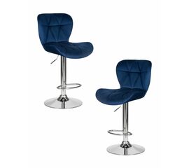Набор 2 шт Стул барный DOBRIN BARNY, синий велюр (MJ9-117), Вариант: синий велюр (MJ9-117) | Интернет магазин мебели и декора LifeDekor