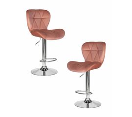 Набор 2 шт Стул барный DOBRIN BARNY, пудрово-розовый велюр (MJ9-32), Вариант: пудрово-розовый велюр (MJ9-32) | Интернет магазин мебели и декора LifeDekor