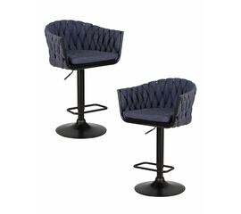 Набор 2 шт Стул барный DOBRIN LEON, синяя ткань (LAR-275-29), Вариант: синяя ткань (LAR-275-29) | Интернет магазин мебели и декора LifeDekor