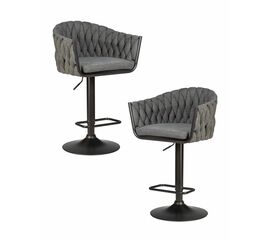 Набор 2 шт Стул барный DOBRIN LEON, графитовая ткань (LAR-275-21), Вариант: графитовая ткань (LAR-275-21) | Интернет магазин мебели и декора LifeDekor