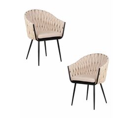 Набор 2 шт Стул обеденный DOBRIN MATILDA, бежевая ткань (LAR 275-1), Вариант: бежевая ткань (LAR 275-1) | Интернет магазин мебели и декора LifeDekor