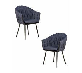 Набор 2 шт Стул обеденный DOBRIN MATILDA, синяя ткань (LAR-275-29), Вариант: синяя ткань (LAR-275-29) | Интернет магазин мебели и декора LifeDekor