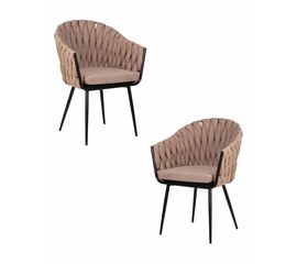 Набор 2 шт Стул обеденный DOBRIN MATILDA, коричневая ткань (LAR 275-3), Вариант: коричневая ткань (LAR 275-3) | Интернет магазин мебели и декора LifeDekor