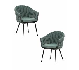 Набор 2 шт Стул обеденный DOBRIN MATILDA, зеленая ткань (LAR 275-23), Вариант: зеленая ткань (LAR 275-23) | Интернет магазин мебели и декора LifeDekor