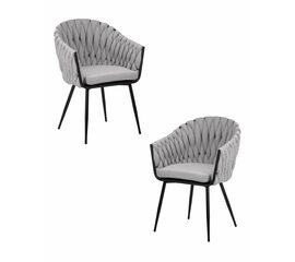 Набор 2 шт Стул обеденный DOBRIN MATILDA, серая ткань (LAR 275-17), Вариант: серая ткань (LAR 275-17) | Интернет магазин мебели и декора LifeDekor