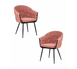 Набор 2 шт Стул обеденный DOBRIN MATILDA, розовая ткань (LAR 275-10), Вариант: розовая ткань (LAR 275-10) | Интернет магазин мебели и декора LifeDekor