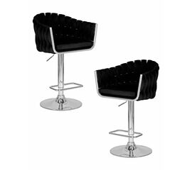 Набор 2 шт Стул барный DOBRIN MARCEL, черный велюр (MJ9-101), Вариант: черный велюр (MJ9-101) | Интернет магазин мебели и декора LifeDekor