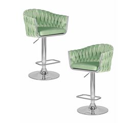 Набор 2 шт Стул барный DOBRIN MARCEL, пудрово-мятный велюр (MJ9-87), Вариант: пудрово-мятный велюр (MJ9-87) | Интернет магазин мебели и декора LifeDekor