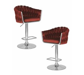 Набор 2 шт Стул барный DOBRIN MARCEL, винный велюр (MJ9-35), Вариант: винный велюр (MJ9-35) | Интернет магазин мебели и декора LifeDekor