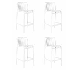 Набор 4 шт Стул полубарный DOBRIN CHLOE, белый, Вариант: белый | Интернет магазин мебели и декора LifeDekor