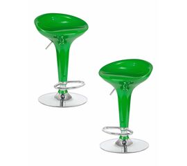 Набор 2 шт Стул барный DOBRIN BOMBA, зелёный металлик, Вариант: зелёный металлик | Интернет магазин мебели и декора LifeDekor