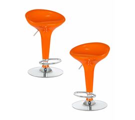 Набор 2 шт Стул барный DOBRIN BOMBA, оранжевый, Вариант: оранжевый | Интернет магазин мебели и декора LifeDekor