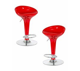 Набор 2 шт Стул барный DOBRIN BOMBA, красный, Вариант: красный | Интернет магазин мебели и декора LifeDekor