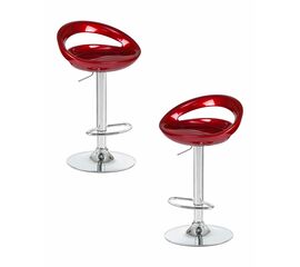 Набор 2 шт Стул барный DOBRIN DISCO, бордовый металлик, Вариант: бордовый металлик | Интернет магазин мебели и декора LifeDekor