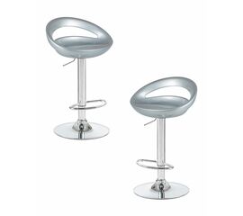 Набор 2 шт Стул барный DOBRIN DISCO, серебряный, Вариант: серебряный | Интернет магазин мебели и декора LifeDekor